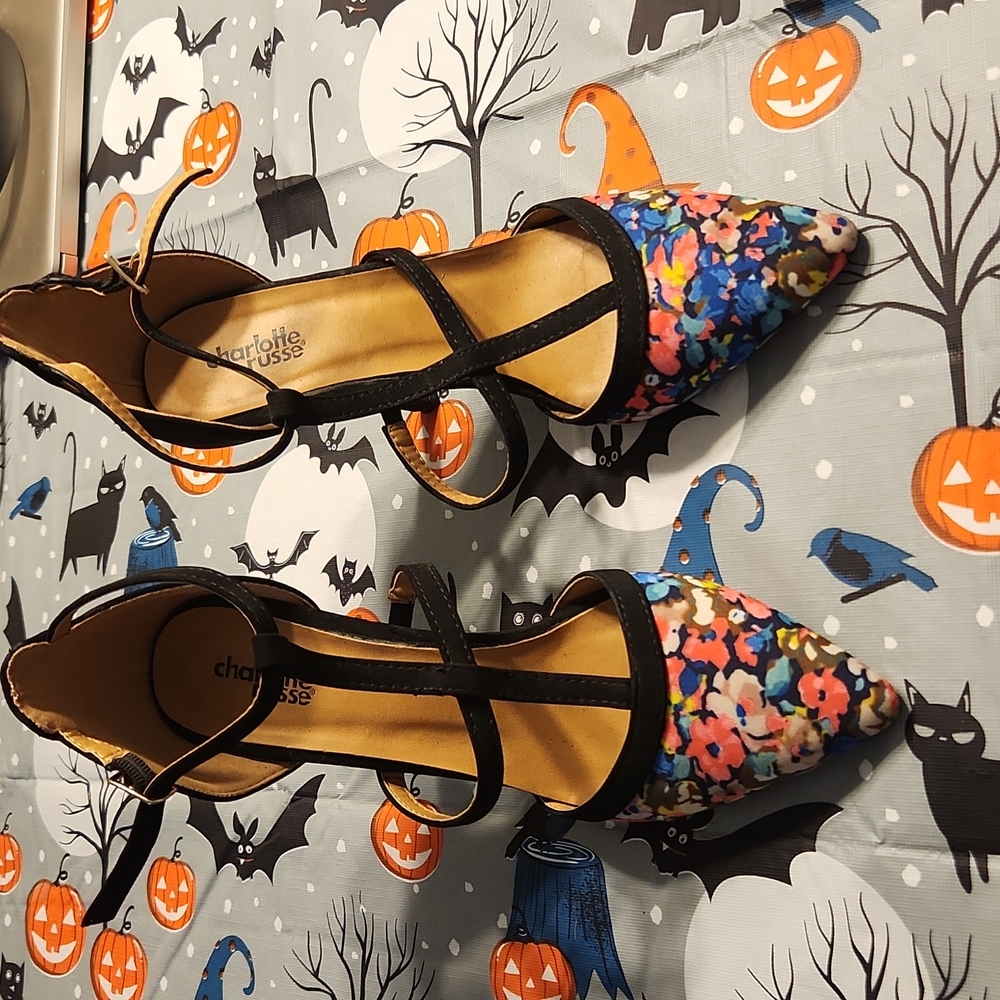 Charlotte Russe floral stilettos